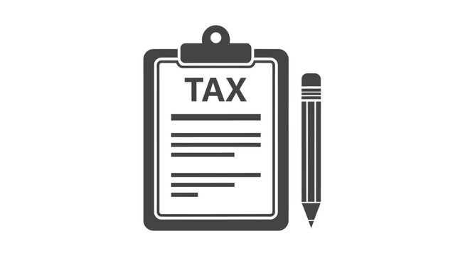 Clipboard with Tax Form and Pencil: Business Finance and Documentation Concept.