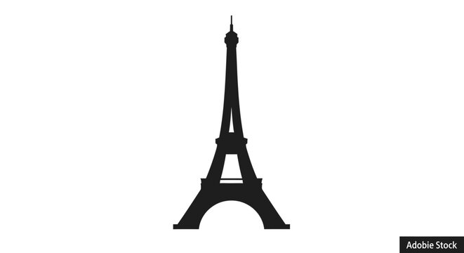 Eiffel Tower Silhouette Icon