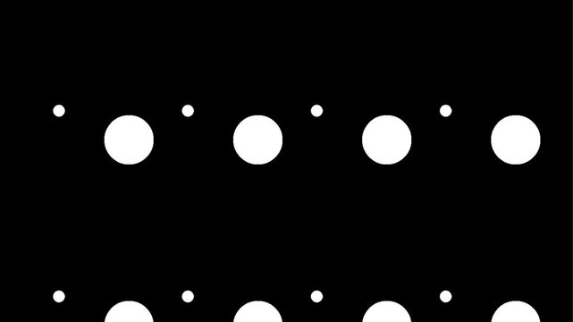 Arrangement of white circles on black background pattern geometric abstract design dots