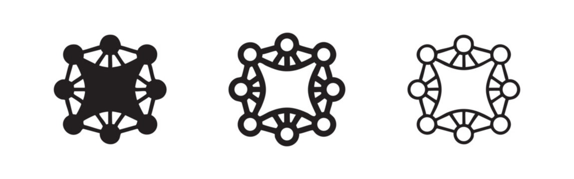 Abstract Network Connection Icon Representing Community, Collaboration, and Data Structure