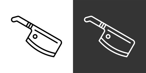 Butcher Black And White Icon Set Collection Pack Vector Illustration © Adiba