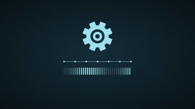 System processing data calculation computer tech background loop.