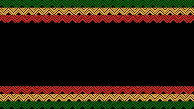 Portuguese traditional geometric pattern red green gold heritage background loop.