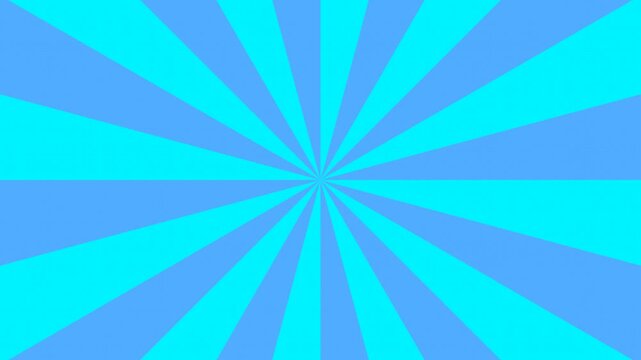 Comic book style blue sunburst radial rays pop art background loop.