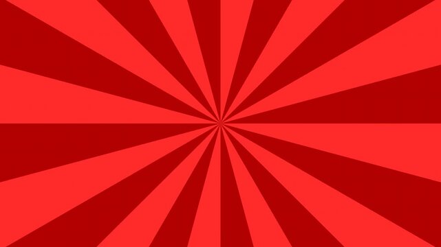 Comic book style red sunburst radial rays pop art background loop.