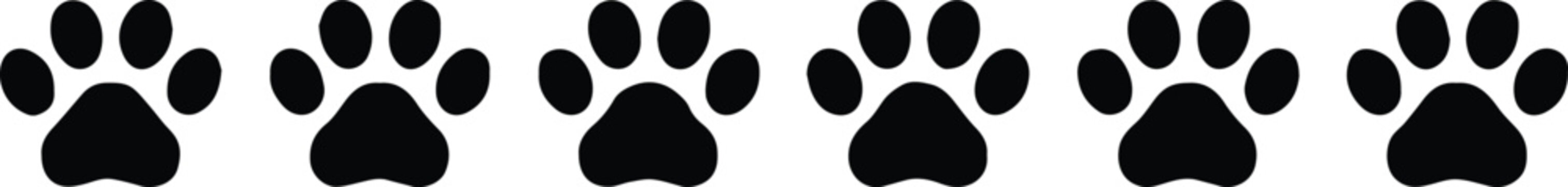 paw prints pattern icon with repeating footprints and playful texture for pet branding