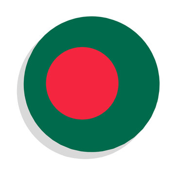 Bangladesh flag circle icon, badge or button. Bangladesh. Roundel of the Bangladesh icon isolated on Transparant Background, PNG. Roundel of the Bangladesh Air Force (BAF)