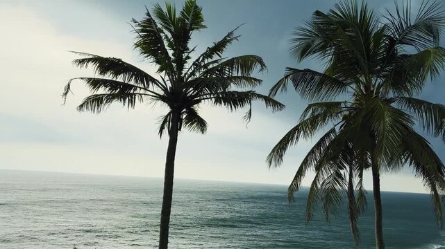 Scenic costal view of Varkala beach in Kerala