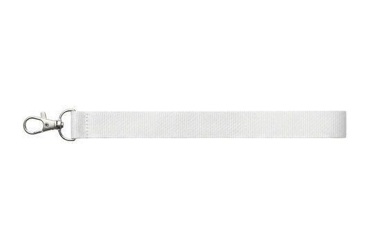 Blank white lanyard wristlet strap mockup