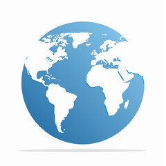 Naklejka premium Stylized Globe with Continents
