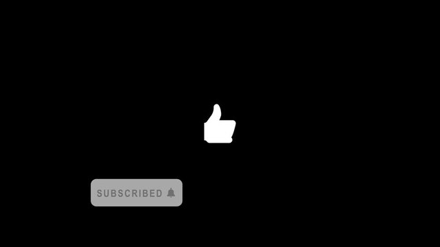 4k subscribe lower third button animation 