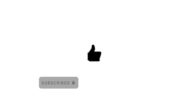 4k subscribe lower third button animation 