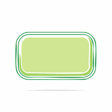 Green Rounded Rectangle with Double Border