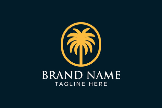 Palm tree logo. palm tree icon