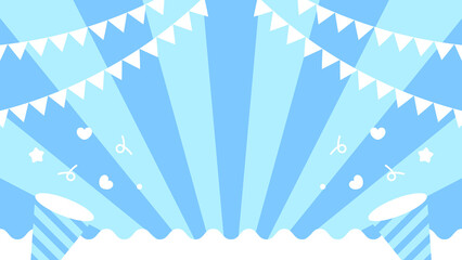 お祝い 誕生日 アニバーサリー サーカス 記念 配信 サムネイル バナー デザイン 背景 イラスト   © ラムネマテリアル（公式）