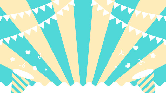 お祝い 誕生日 アニバーサリー サーカス 記念 配信 サムネイル バナー デザイン 背景 イラスト 
