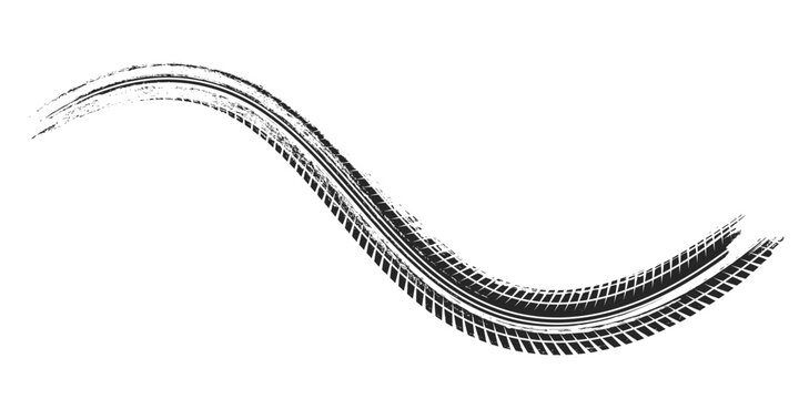 Black tire tread marks, wheel texture, tire marks - auto racing, motocross, drift, rally, off-road, and more. modern