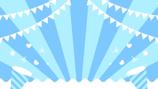 お祝い 誕生日 アニバーサリー サーカス 記念 配信 サムネイル バナー デザイン 背景 イラスト 
