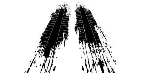 Black tire tread marks, wheel texture, tire marks - auto racing, motocross, drift, rally, off-road, and more. modern © Hendra