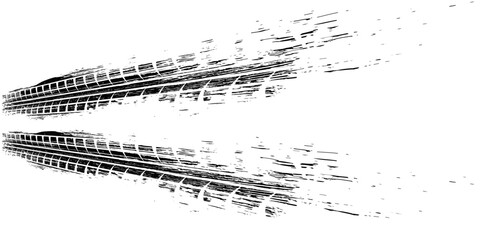 Black tire tread marks, wheel texture, tire marks - auto racing, motocross, drift, rally, off-road, and more. modern © Hendra