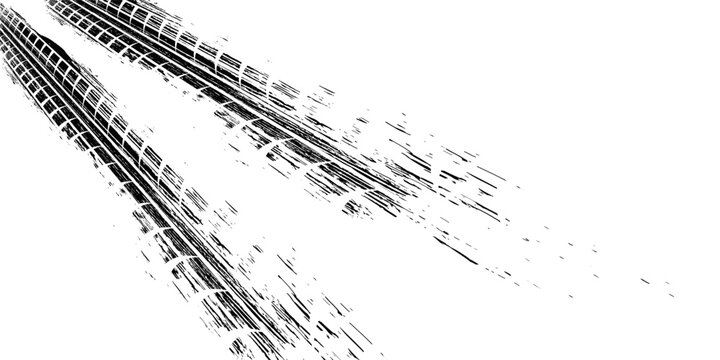 Black tire tread marks, wheel texture, tire marks - auto racing, motocross, drift, rally, off-road, and more. modern