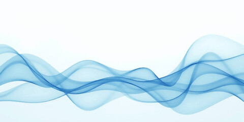 Obraz premium Abstract blue wave background featuring flowing liquid curves and swirl patterns in a sleek vector design for modern wallpaper art