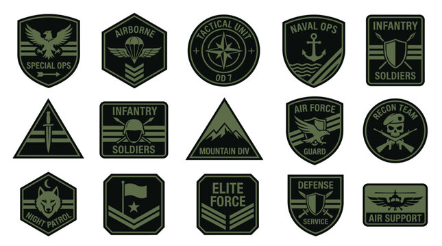 Military Patches & Emblems: Special Ops, Air Force, Navy, Infantry, Elite Force