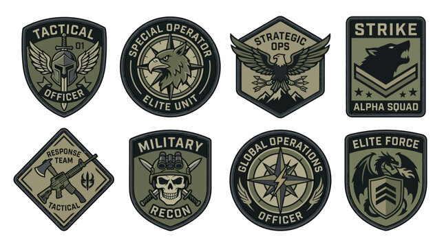 Military Patches: Tactical, Elite Force, Special Ops, Recon, Strike Designs
