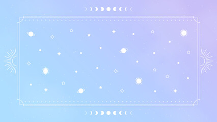 宇宙 神秘 スピリチュアル 星 幻想 配信 サムネイル バナー デザイン 背景 イラスト   © ラムネマテリアル（公式）