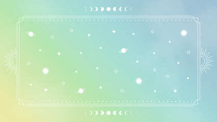 宇宙 神秘 スピリチュアル 星 幻想 配信 サムネイル バナー デザイン 背景 イラスト   © ラムネマテリアル（公式）