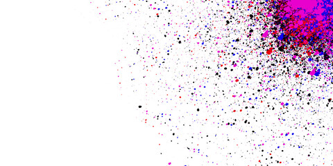 Naklejka premium Colorful spray paint splatter texture isolated on transparent background