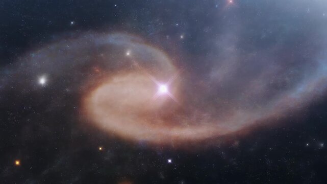Majestic Spiral Galaxy in Deep Space 4K Generative AI