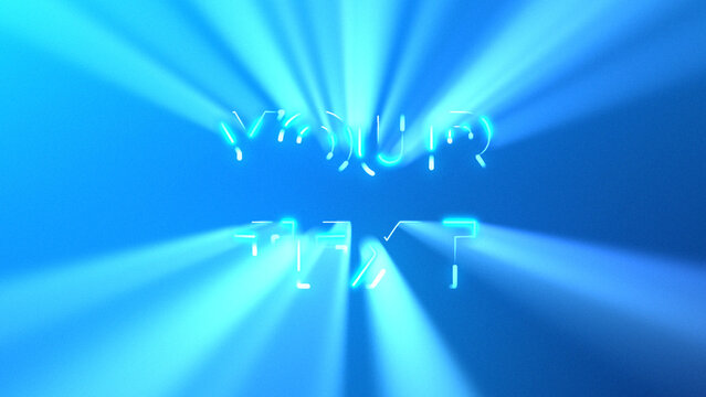 Light Rays Intro Title with Soft Blue Gradient and Tech Glow Reveal