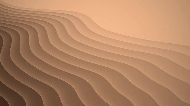 Desert sand dune wavy smooth animation orange background