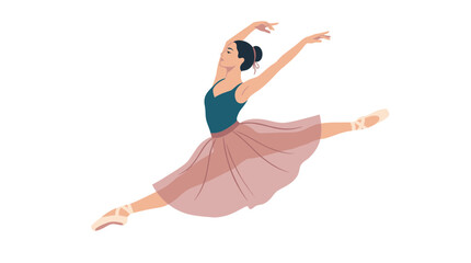 Ballet Dancer Leaping Gracefully in Studio © fardo