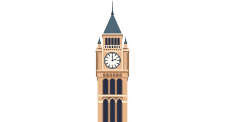 Big Ben Clock Tower London Vector Illustration © fardo