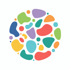 Fototapeta premium Colorful Abstract Organic Shapes Circle