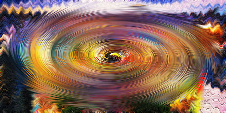 Colorful pixel art eye with abstract design