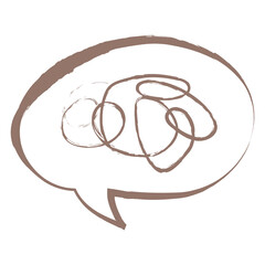 Naklejka na ściany i meble Speech bubble png sticker, pastel doodle in aesthetic design on transparent background