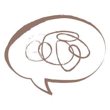 Speech bubble png sticker, pastel doodle in aesthetic design on transparent background