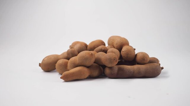 Sweet tamarind fruit from tropical regions is shown here