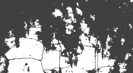 Obraz premium Black Grunge Overlay Background, Urban Scratch Texture with Dust Noise and Vintage Distressed Effect Design.