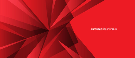 Abstract red tone polygon geometric design modern luxury background vector