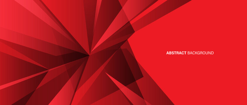 Abstract red tone polygon geometric design modern luxury background vector