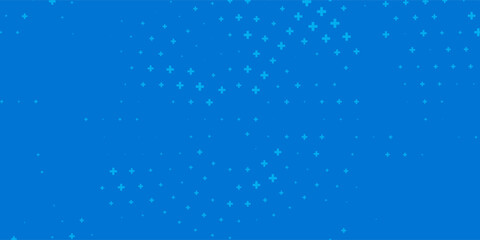 Blue Mathematical Plus Symbols Pattern. Math Design Elements Background. Medical Tech Background. Vector Illustration. © Muis