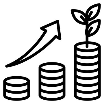 Money Growth line icon