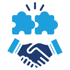 Obraz premium Partnership Deal solid color icon
