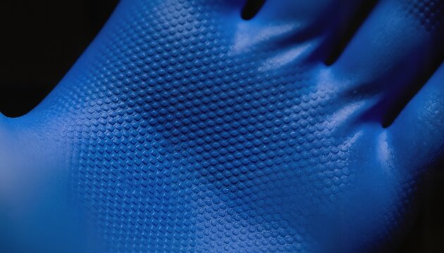Blue Textured Surface Close-up of possibly material or object with smooth reflective quality