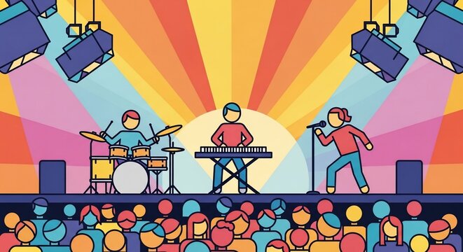 Band performing on stage