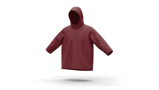 Burgundy Hooded Winter Jacket.